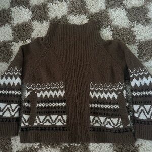 Othr Brown and White Patterned Sweater